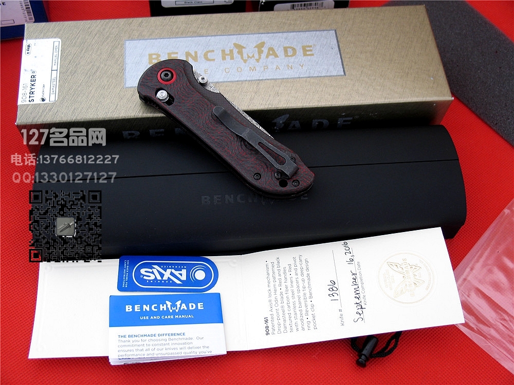 美国蝴蝶Benchmade 908-161大马士革全球限量珍藏版