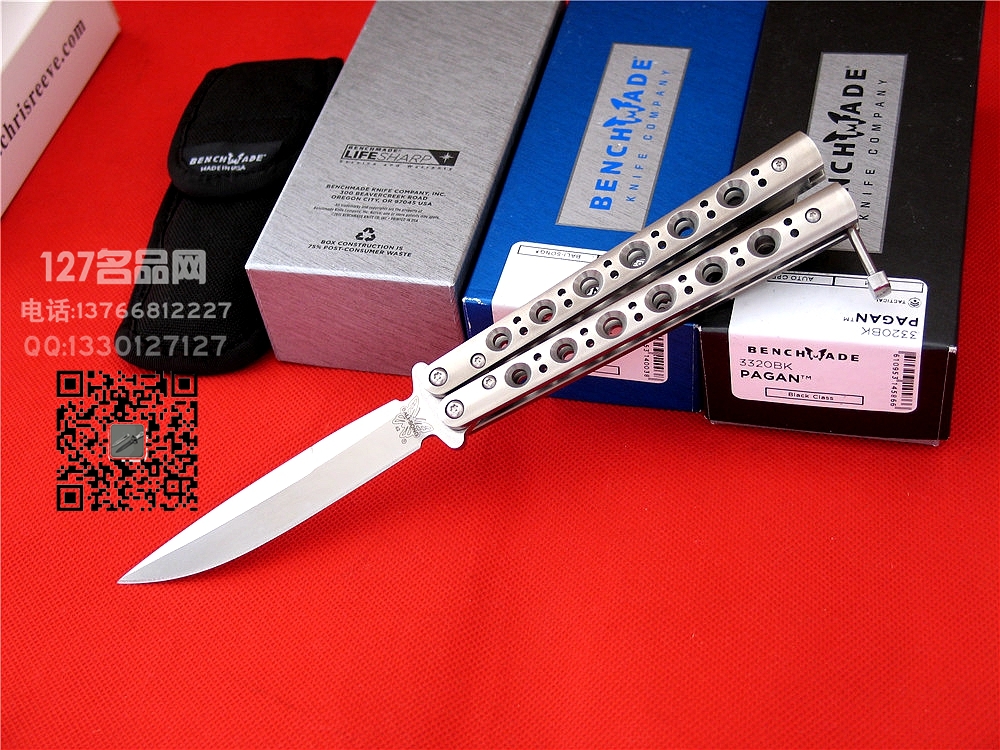 美国蝴蝶Benchmade 62甩刀D2钢 127名品网 美国蝴蝶Benchmade 62甩刀D2钢 127名品网
