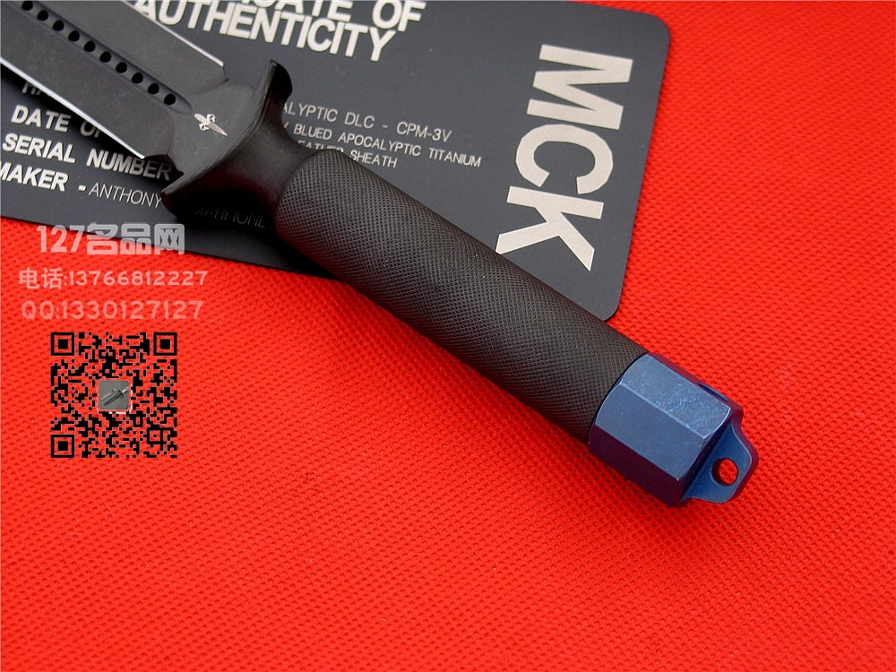 微技术Microtech Custom ADO-L剑标一体双刃匕首CPM 3V钢名刀