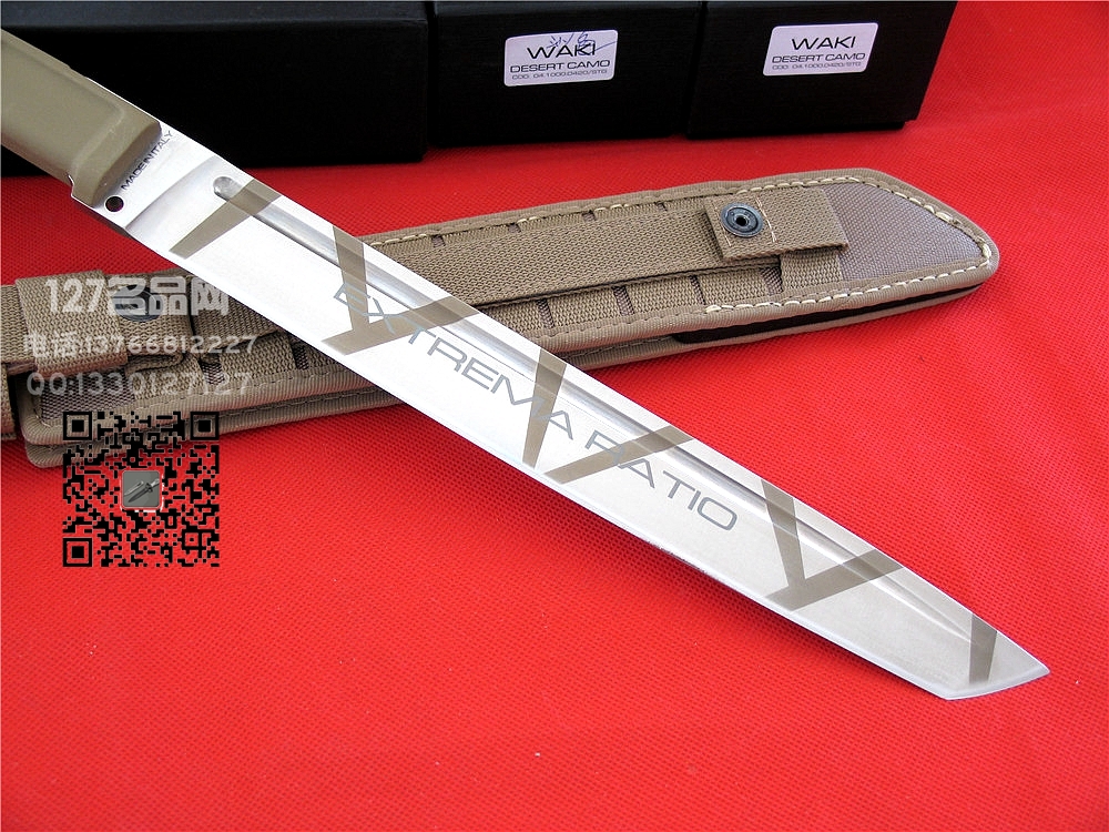 Extrema Ratio极端武力WAKI DEERT CAMO战术排障刀T头钢本色