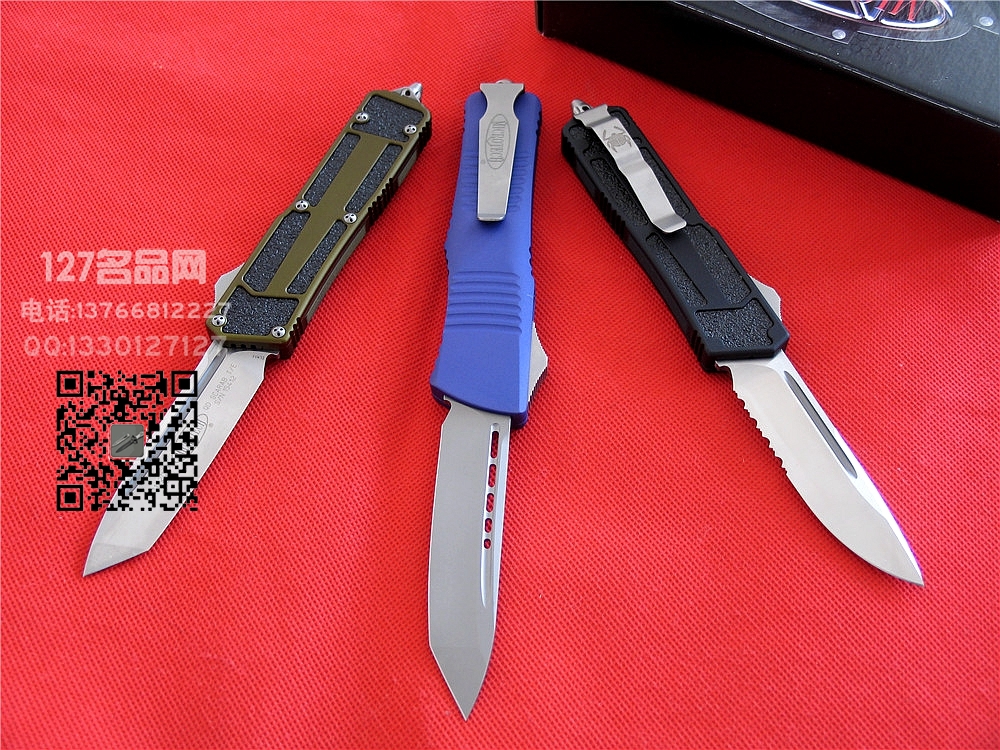美国微技术 MICROTECH圣甲虫半齿军用直跳刀127名品网