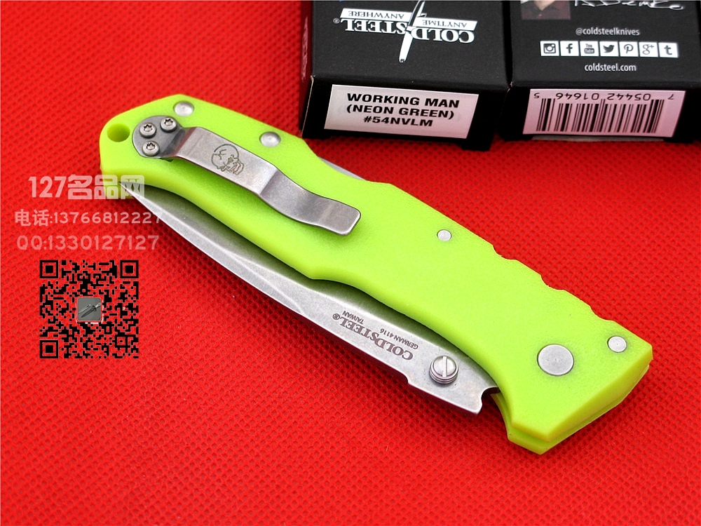 美国冷钢Cold Steel  54NVLM史蒂夫奥丁莹光战术折刀