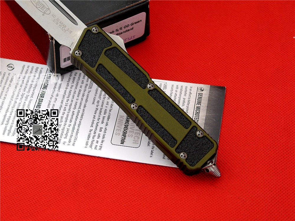 美国微技术MICROTECH 甲虫军版石洗直跳 127世界名刀