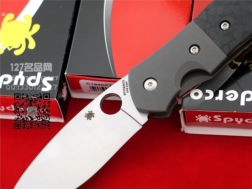 美国SPYDERCO蜘蛛C194CFTIP碳纤维钛柄