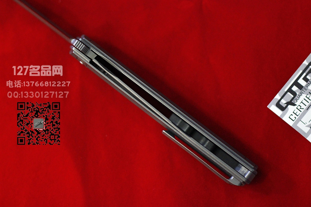 ​美国军需官 Qwaiken XL Flipper 钛合金柄快开折刀
