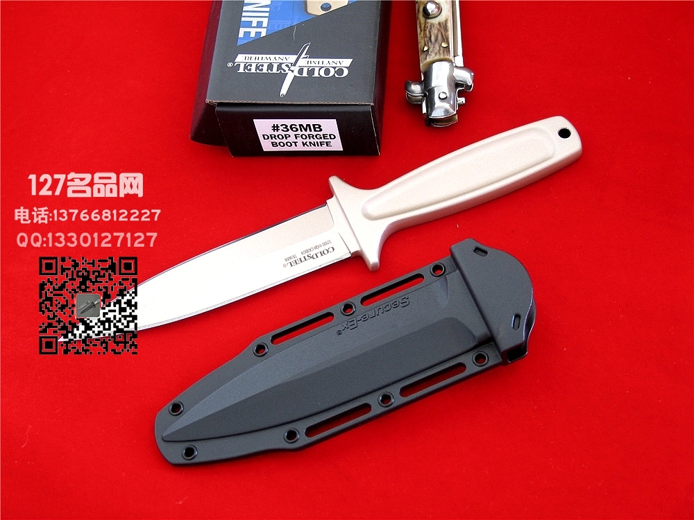 美国冷钢Cold Steel 36MB BOOT KNIFE 52100高碳钢锻造一体靴刀