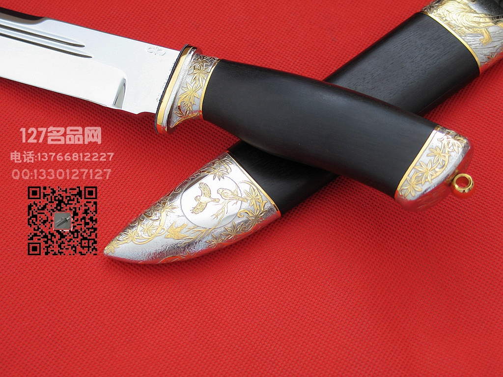 俄罗斯A&R 皇家订制版蚀刻流金镜面藏刀127名品 