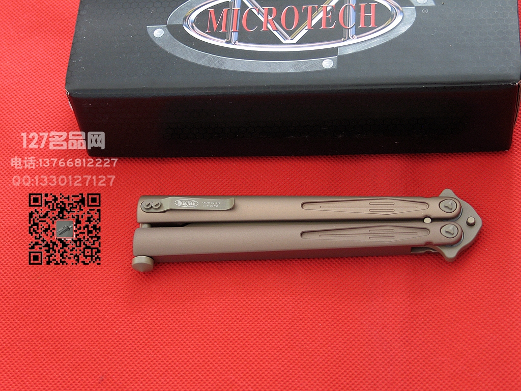 美国微技MICROTECH微技术173-1TN 沙色蝴蝶刀甩刀