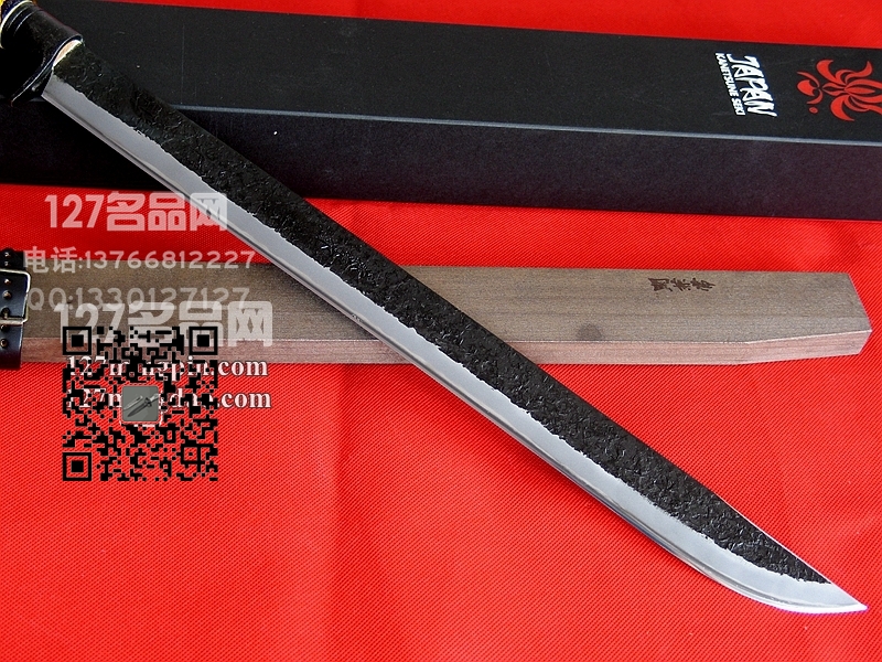 Kanetsune关兼常 KB-154大型手工刀 白紙钢象木柄  