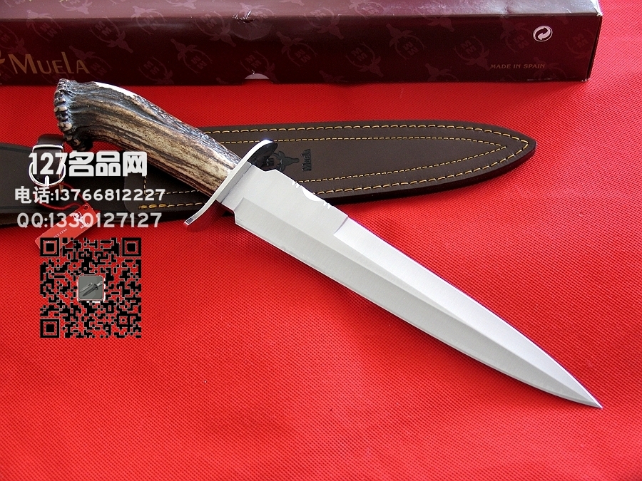 Muela西班牙鹿牌"大熊"手工狩猎刀 军刀猎刀127名品