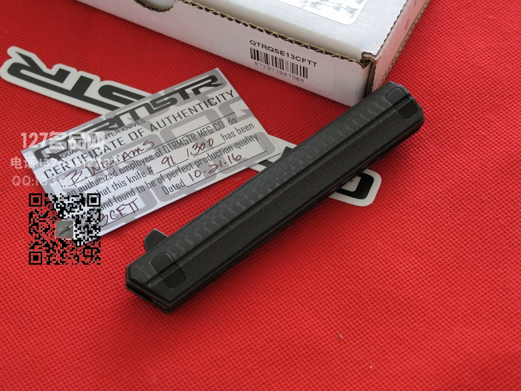 军需官Quartermaster QSE-13CF S35VN粉末碳纤维柄战术快开