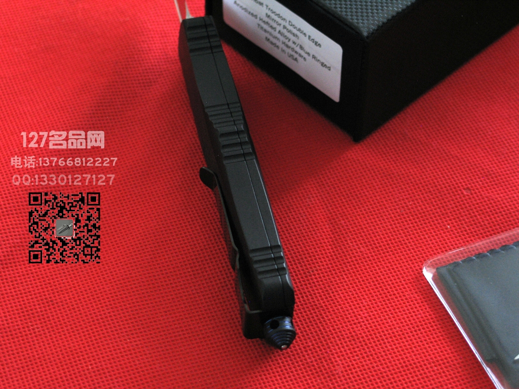 美国微技术Microtech 手工大镜面 一线通血槽 剑标战术恐龙