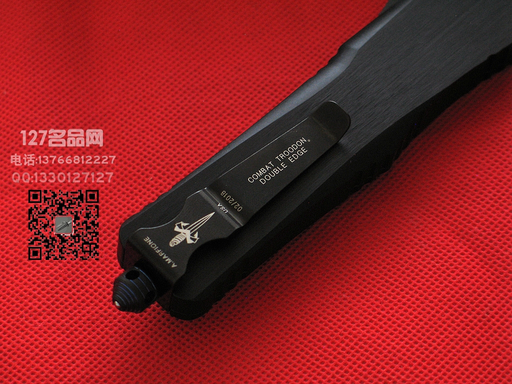 美国微技术Microtech 手工大镜面 一线通血槽 剑标战术恐龙