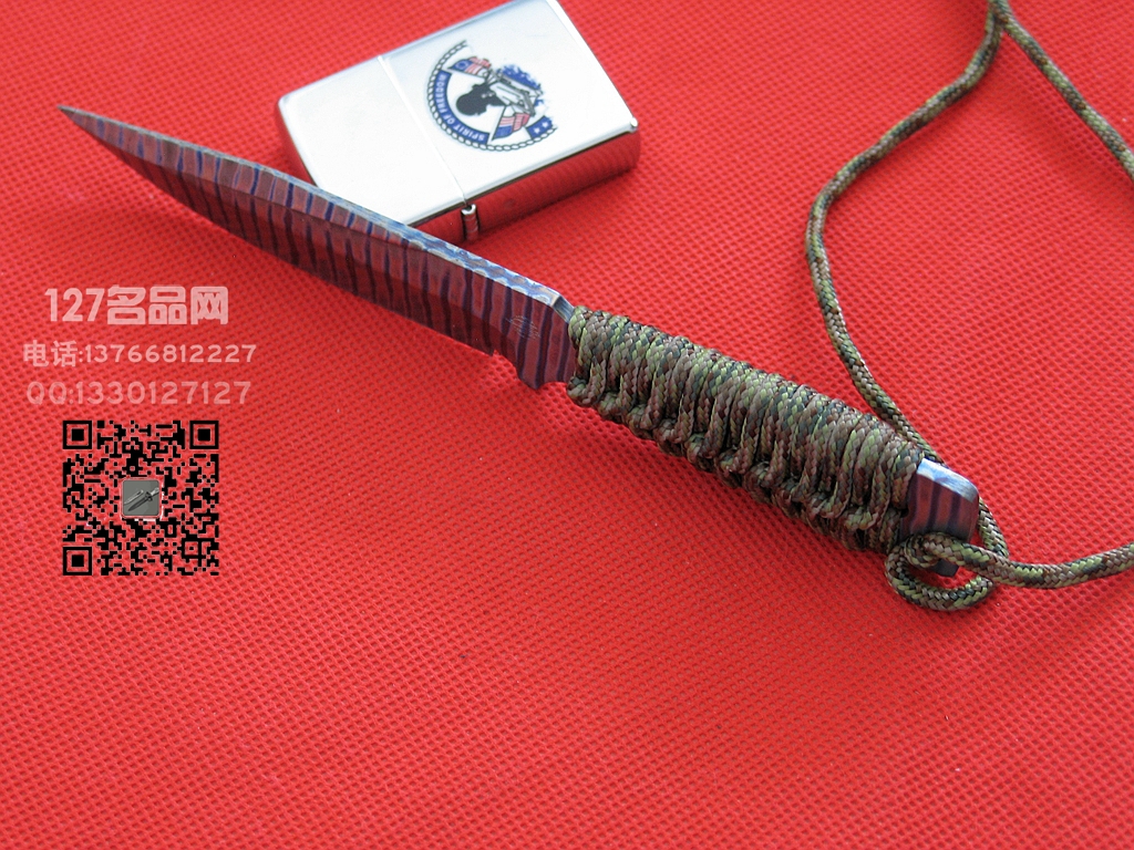 美国挺进者Strider WP全钛矛头防磁小型战术刀 127名品