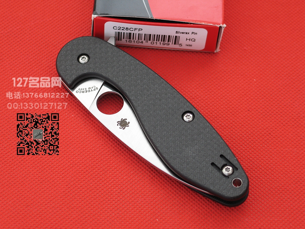 Spyderco美国蜘蛛c228CFP碳纤维S30V钢