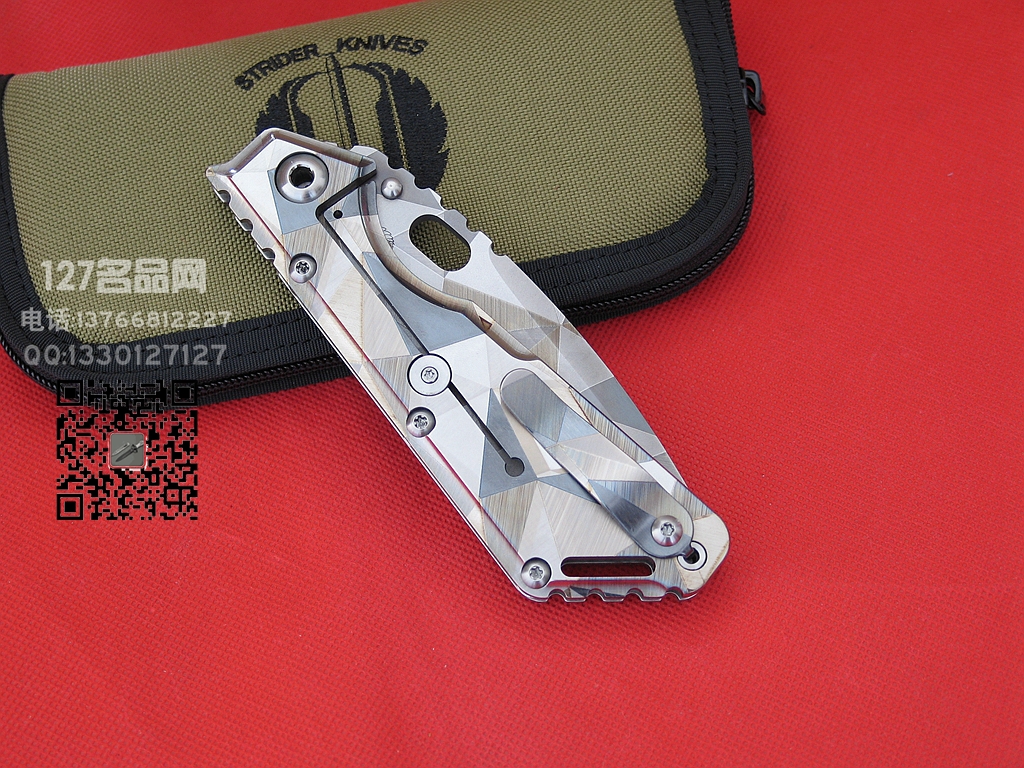 美国挺进者Strider MSx钛柄特别版战术折刀 127名品网