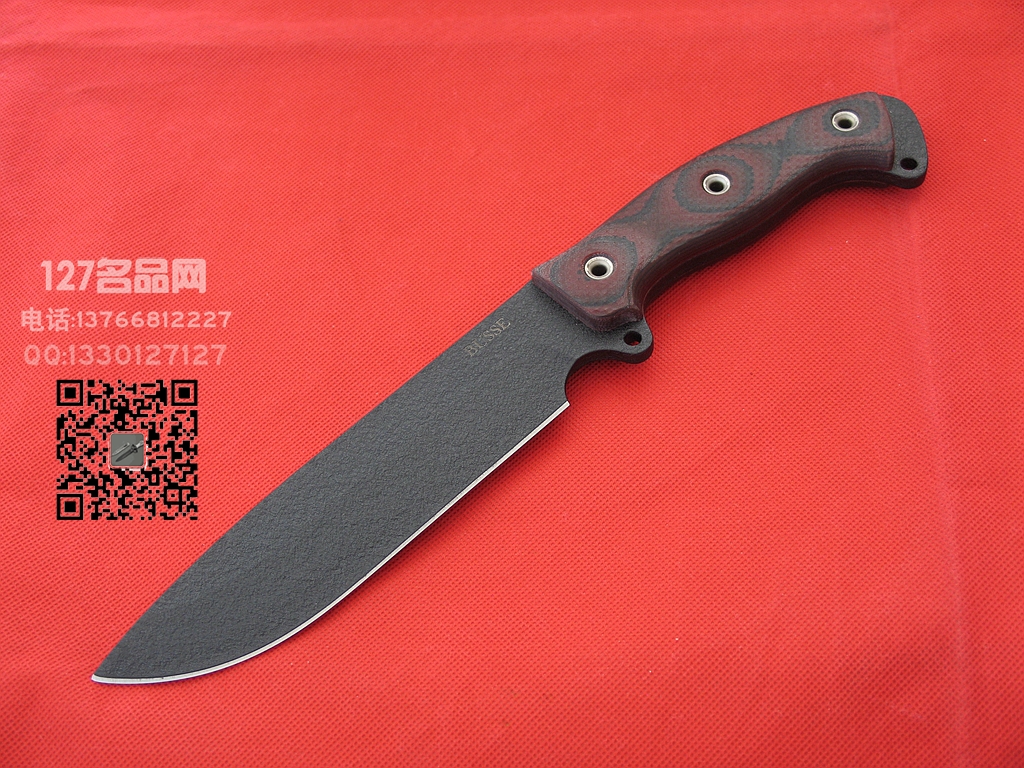 美国巴斯Busse SHE战斗刀 INFI红色米卡塔柄 127名品网 美国巴斯Busse SHE战斗刀 INFI红色米卡塔柄 127名品网