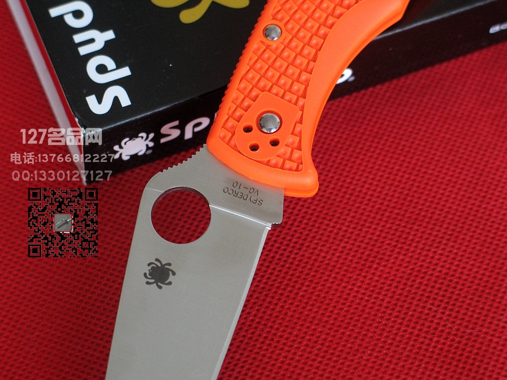 美国蜘蛛SPYDERCO C10FPOR颠峰战士橙色 127名刀网