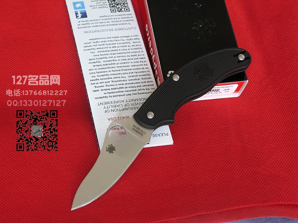 美国蜘蛛Spyderco C94PBK3 英式折刀127名刀网 美国蜘蛛Spyderco C94PBK3 英式折刀127名刀网