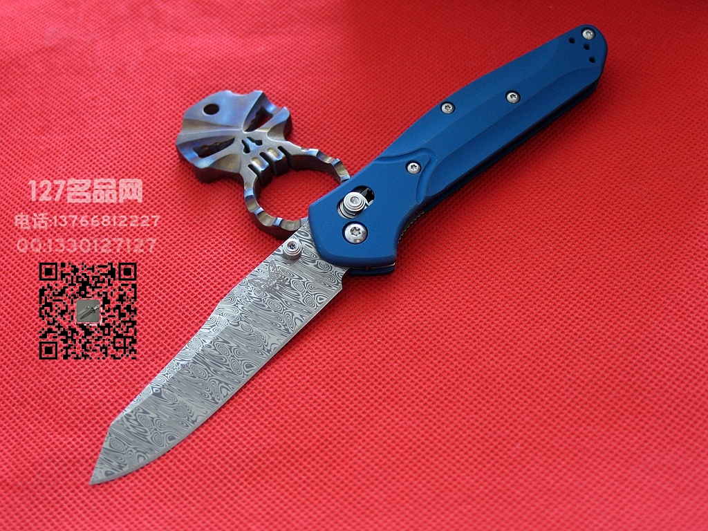 美国蝴蝶Benchmade940-1801大马士革钢限量珍藏版折刀