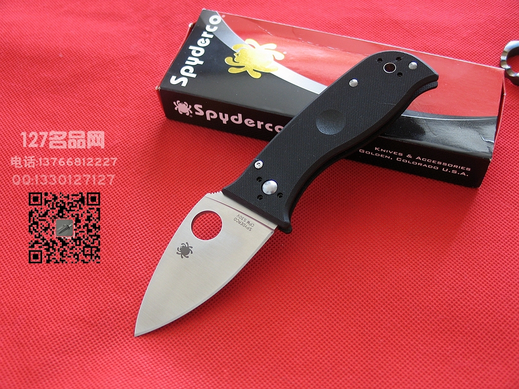 美国蜘蛛SPYDERCO C69GP3背衬锁折刀127名刀网 美国蜘蛛SPYDERCO C69GP3背衬锁折刀127名刀网