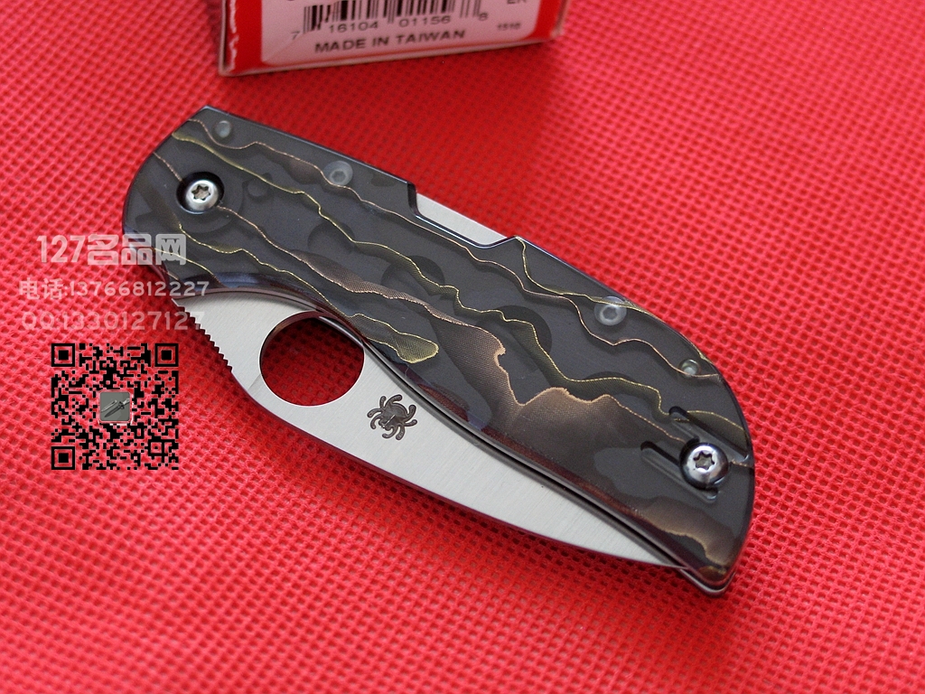 美国蜘蛛SPYDERCO C152RNP三维图案CTS XHP钢