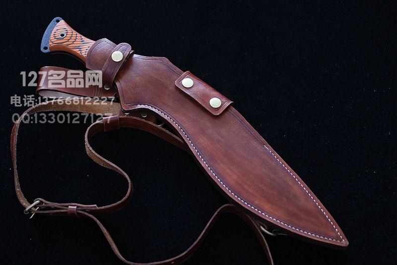美国巴斯BUSSE  狗腿弯刀 G10南瓜配色 