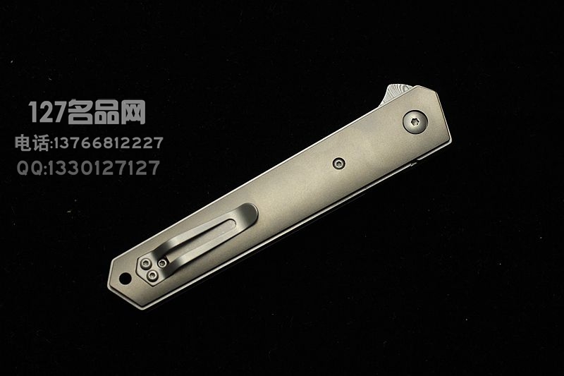 德国博克Boker Kwaiken 瑞粉大马士革快开折刀