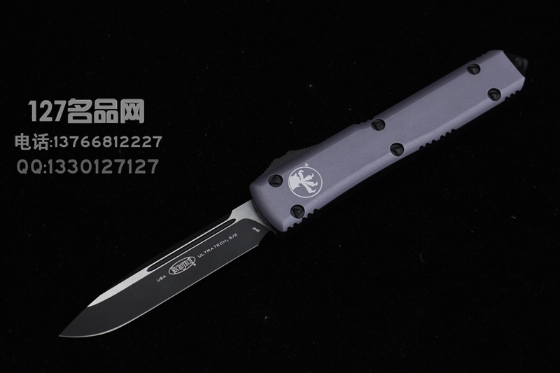 美国微技术Microtech 121-1GY灰色手柄单锋直跳 美国微技术Microtech 121-1GY灰色手柄单锋直跳