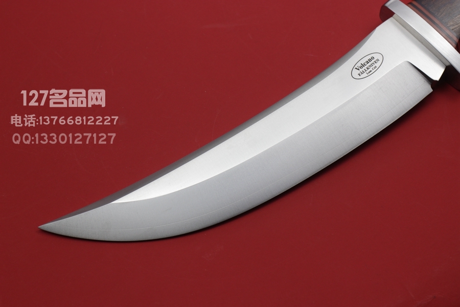 瑞典FK Fallkniven V1L 火山之刃 波斯弯刀 3G粉末钢 黄檀木柄