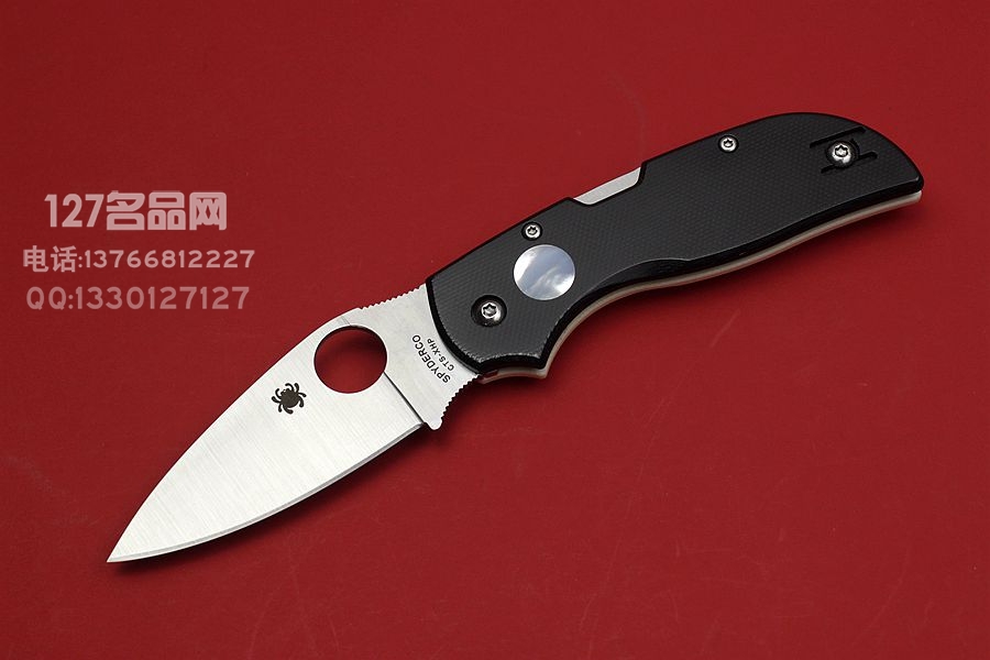 Spyderco 美国蜘蛛 C152GSMP 双色G10手柄 日月星辉 贝母镶嵌 Spyderco 美国蜘蛛 C152GSMP 双色G10手柄 日月星辉 贝母镶嵌